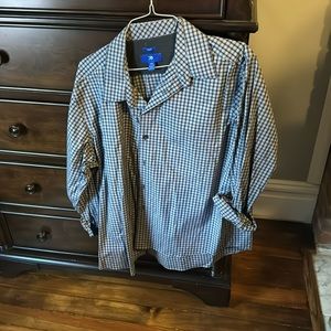 Blue button down